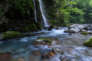 美しい滝のある風景
