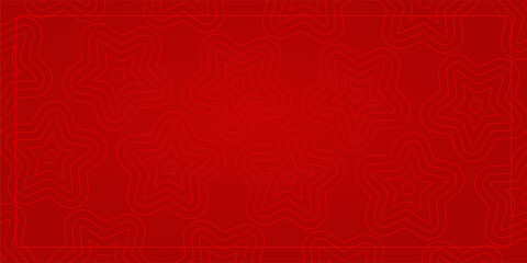 red background star icon line art pattern. beautiful design for banner, greeting card, poster, web.