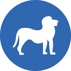 Lion glyph circle icon