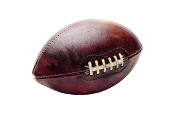 American football ball isolated on white background, vector illustration sports equipment symbol