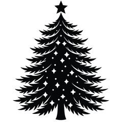 Obraz premium Christmas Winter Snowflake Silhouette Vector on White Background