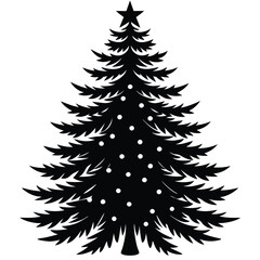 Obraz premium Christmas Winter Snowflake Silhouette Vector on White Background