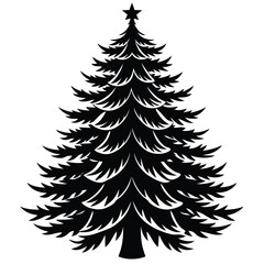 Fototapeta premium Christmas Winter Snowflake Silhouette Vector on White Background