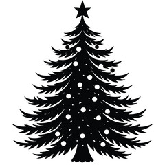Obraz premium Christmas Winter Snowflake Silhouette Vector on White Background