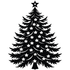 Obraz premium Christmas Winter Snowflake Silhouette Vector on White Background
