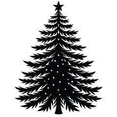 Obraz premium Christmas Winter Snowflake Silhouette Vector on White Background