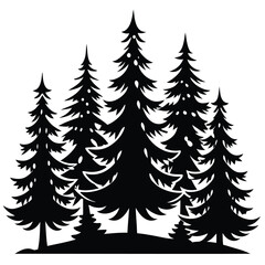 Obraz premium Christmas Winter Snowflake Silhouette Vector on White Background