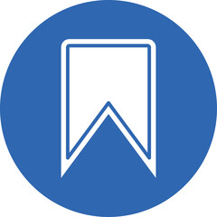 Bookmark glyph circle icon