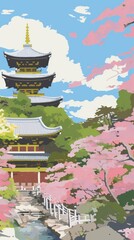 Japan anime famous place architecture building outdoors.