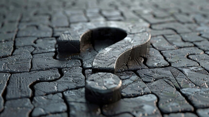 Question mark symbolizing curiosity and uncertainty on a dark background, mystery, confusion, doubt, investigation, search, symbol, unknown, inquiry, concept, discovery, investigation.