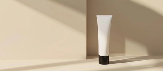 White Tube of Lotion in a Minimalist Setting