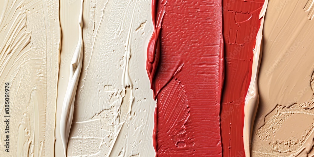 Poster an abstract canvas showcasing textured brushstrokes and vivid colors, highlighting the creative and 