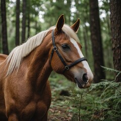 Obraz premium horse head face