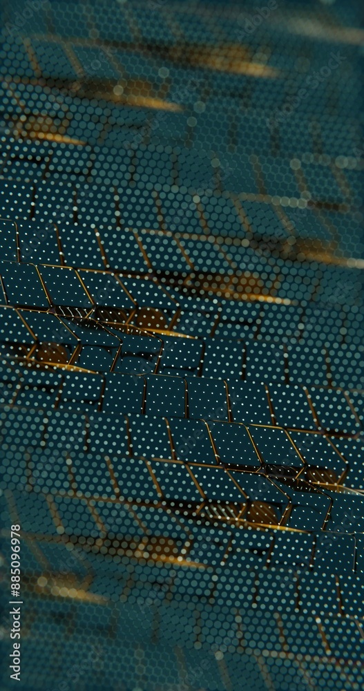 Poster dark geometric pattern with subtle golden highlights........