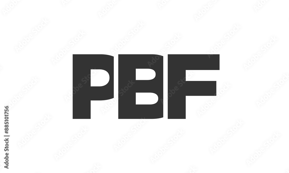 Fototapete pbf logo design template with strong and modern bold text. initial based vector logotype featuring s