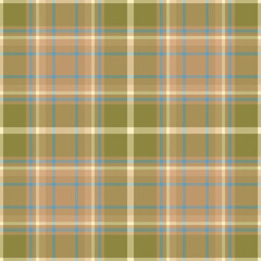 Plaid seamless pattern. Check fabric texture. Vector textile print.