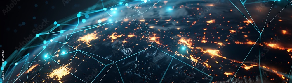 Aufkleber Global Network Connection