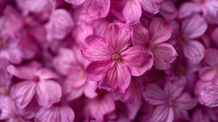 A close-up of clustered pink flowers forming a rich, textured pattern. The beauty of their overlapping petals creates a tapestry of nature, filled with life and artistic detail.