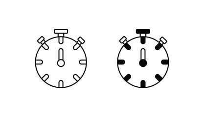 Time icon design with white background stock illustration