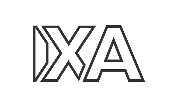 IXA logo design template with strong and modern bold text. Initial based vector logotype featuring simple and minimal typography. Trendy company identity.