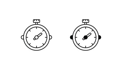 Stopwatch icon design with white background stock illustration
