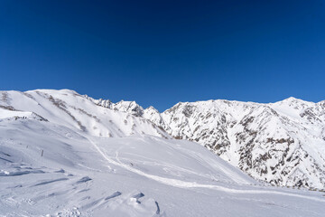 厳冬期の唐松岳