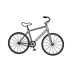 Flat Bike Icon Design Illustration