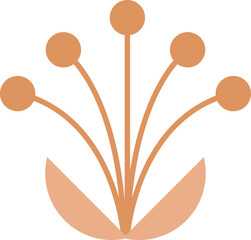 Modern Nordic style flower logo © Marina Zlochin