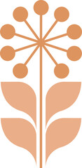Modern Nordic style flower logo