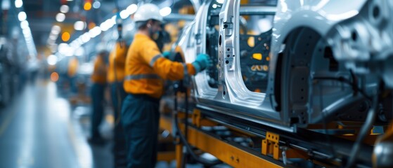 Efficient Team Assembling and Inspecting Car Wheels in a Busy Factory