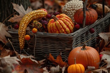 Autumn harvest season, farmers working, golden fields, abundance, rich produce