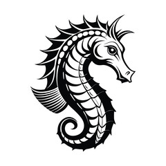 Seahorse Silhouette Vector Illustration