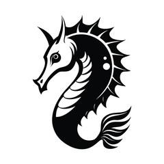 Seahorse Silhouette Vector Illustration