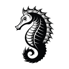 Obraz premium Seahorse Silhouette Vector Illustration