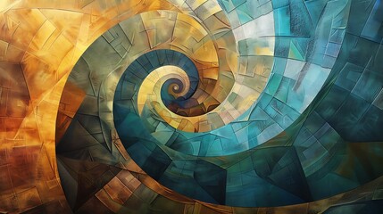 Fototapeta premium Abstract golden ratio art
