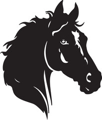 silhouette of a horse