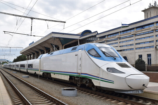 Afrosiyob, which is high speeed railway in Uzbekistan