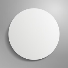 Minimalist blank white circle design