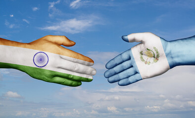 Guatemala and India country handshaking