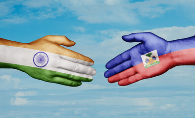 Haiti and India country handshaking