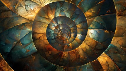 Fototapeta premium Abstract golden ratio art