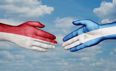 Nicaragua and Indonesia country handshaking