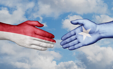 Somalia and Indonesia country handshaking