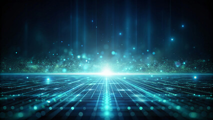 Obraz premium A digital artwork with swirling blue lines evokes a sense of technology and motion