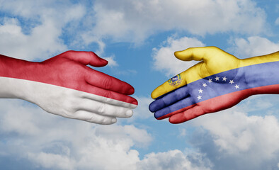 Venezuela and Indonesia country handshaking