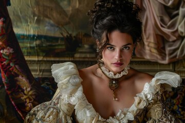 portrait of woman-aristocrat 18th century