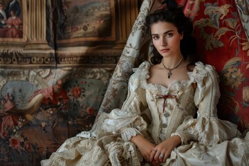 portrait of woman-aristocrat 18th century