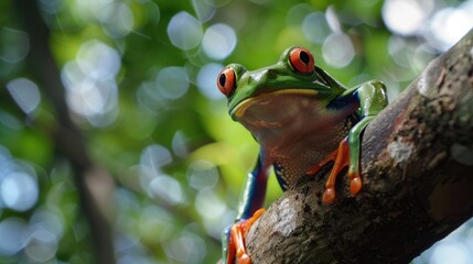 Naklejka premium Frog that lives in trees