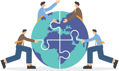People around the world teamwork, global business, unity concept, VECTOR, EPS10
