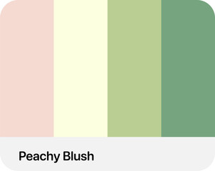 color palette with soft color style